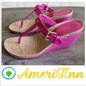Pink Lauren Ralph Lauren Wedge Sandals 9